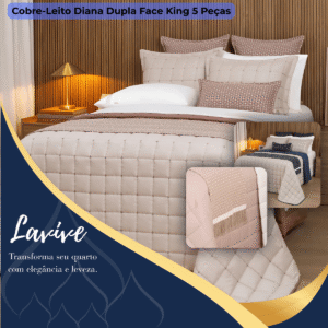 Kit Cobre-Leito Diana Dupla Face King 5 Peças